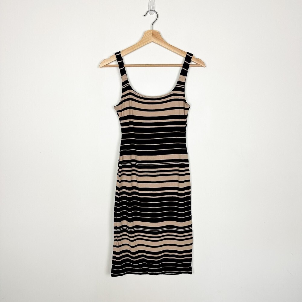 American Apparel Striped Sleeveless Bodycon Dress Small